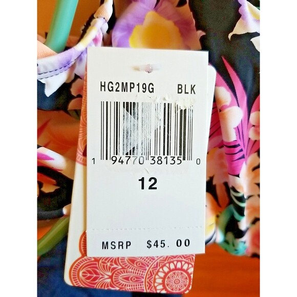 Hobie Bikini Top Girls Size 12 Floral Padded NWT - Picture 4 of 7